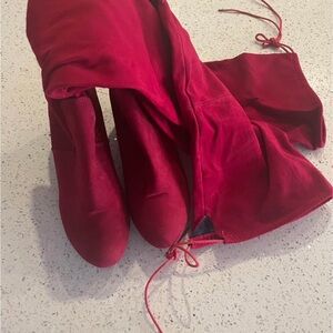 Red Over-the-Knee Boots